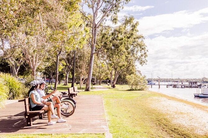 Noosa Sightseeing Adventure - Ferry Cruise, Ride and Kayak - Lake Weyba kayak in calm water and the stingray sanctuary