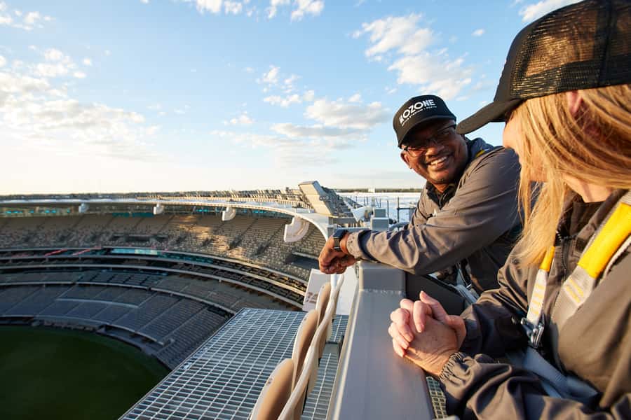 Optus Stadium HALO Rooftop Experience - What’s Included (and Why It Matters): Harness, Deck Entry, Hat, and Photos