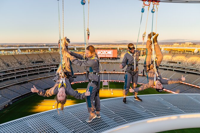 Optus Stadium VERTIGO by Twilight - Safety setup: harness, jumpsuit, and the real meaning of locked on