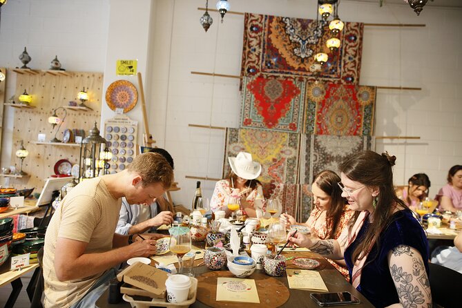 Paint and Sip Classes Brisbane: Ceramic Plates & Bowls - A BYO Paint-and-Sip for ceramics in Fortitude Valley