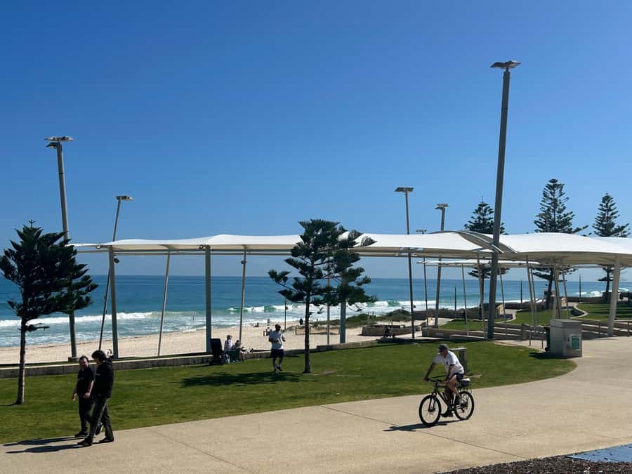 Perth: Coastal Beach Tour in a Mini Cooper Convertible - Scarborough: esplanade strolls and surf watching by the amphitheatre