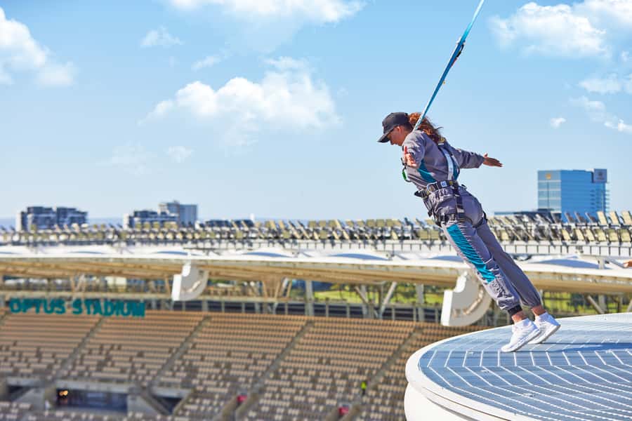 Perth: Optus Stadium Rooftop Vertigo Experience - Western Viewing Deck: turning fear into a Perth postcard