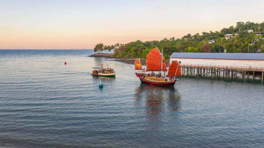 Port Douglas: Sunset Cruise on a Chinese Shaolin Junk Ship - A rare Chinese Shaolin junk in Port Douglas