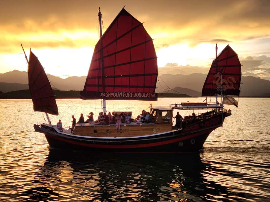 Port Douglas: Sunset Cruise on a Chinese Shaolin Junk Ship - What the route feels like: canals, inlet, waterfront, then open water