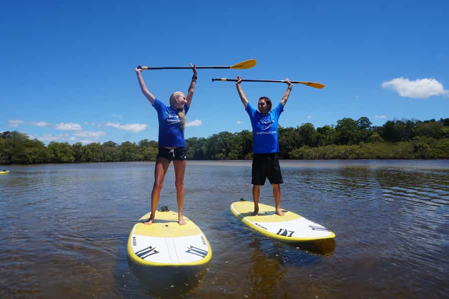 Private Byron Bay: 2-Hour Stand Up Paddle Board Nature Tour - What happens during the 150 minutes: training first, then nature time