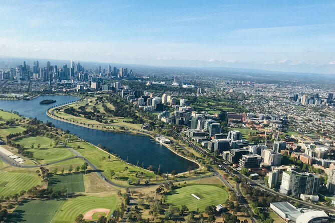 Private Melbourne Skyline Helicopter Ride - The MCG, Parliament-area sightlines, and that skyline timing