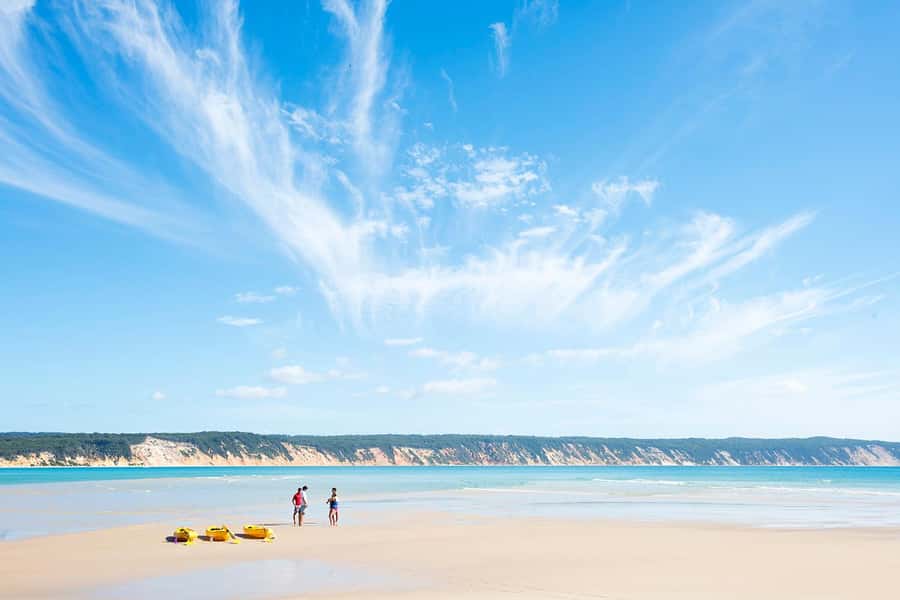 Rainbow Beach: Kayaking with Dolphins and Beach 4WD Tour - Double Island Point: where the coast looks different from every angle