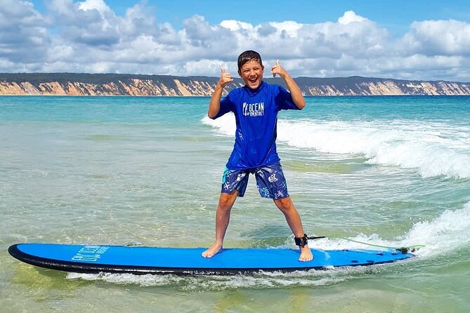 Rainbow Beach: Surf Lesson Safari & Beach 4WD Double Island Point - Price and value: $92.52 for 3 hours at Double Island Point