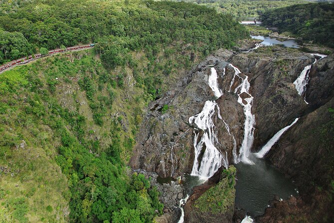 Reef and Rainforest 60 minute Scenic Flight - Barron Gorge and Barron Falls from above: what 850 feet looks like