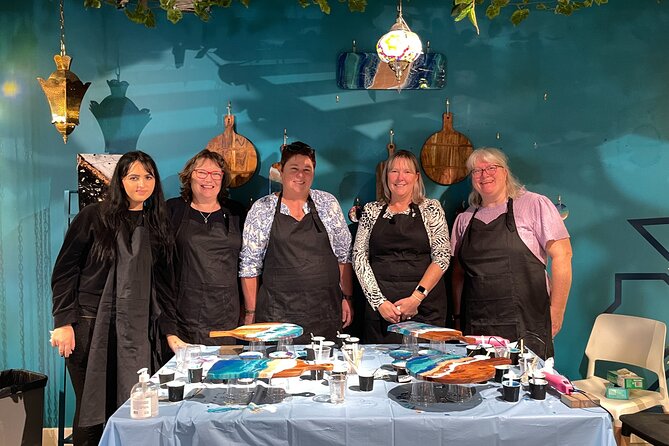 Resin Art Classes Melbourne: Cheeseboards & Coasters - Refreshments and the Low-Stress Social Vibe
