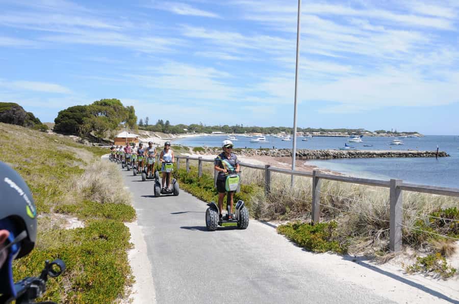 Rottnest Fortress Adventure Segway Package - Meeting in The Settlement: getting kitted out and ready to ride