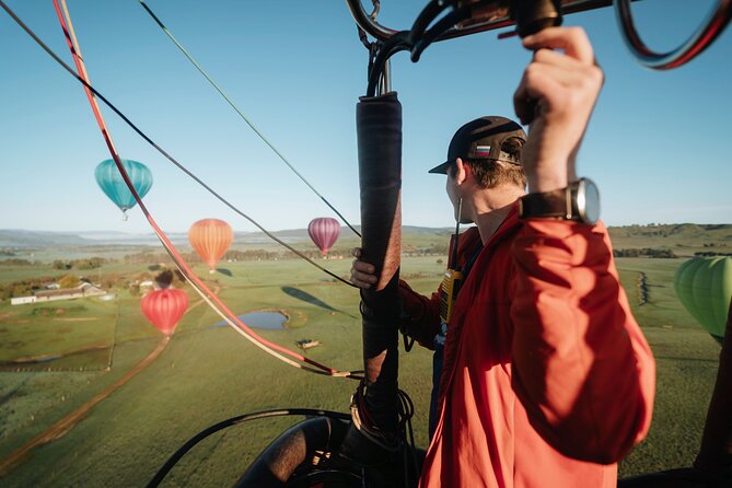 Sunrise Mansfield Hot Air Balloon Flight with GoPro Photo - The ground stops around town: from Mansfield Zoo to wineries and Rail Trail