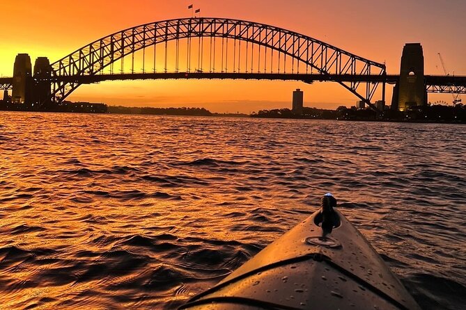 Sunrise Paddle Session on Syndey Harbour (single kayak) - Harbour Bridge at sunrise: the light, the timing, and the wow factor