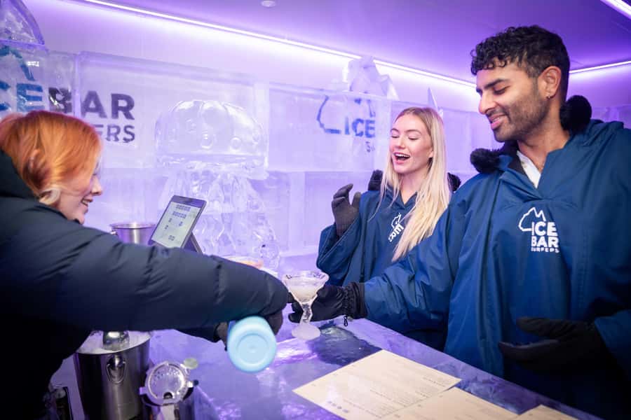 Surfers Paradise: IceBar Entry Ticket and Drink - The ice details: 40 tonnes, sculpted interiors, and ice chairs you can actually sit on