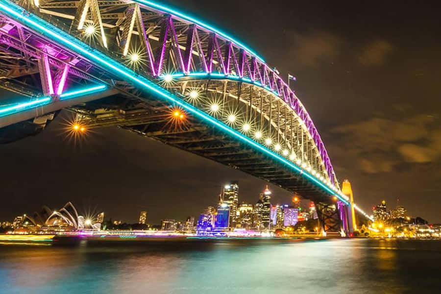 Sydney: Bring Your Own Drinks Vivid Harbour Cruise - A catamaran with room to breathe (and see)