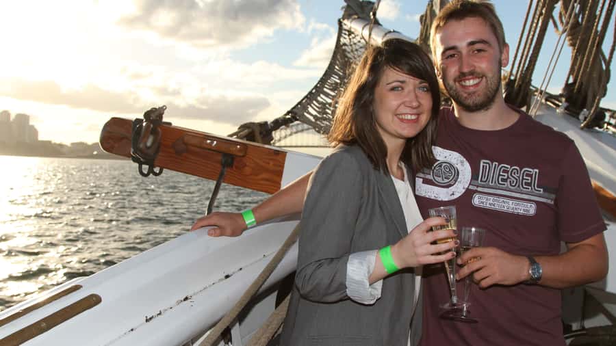 Sydney Harbor Tall Ship Wine & Canapés Evening Cruise - Departing from Campbell’s Cove: getting on board without stress