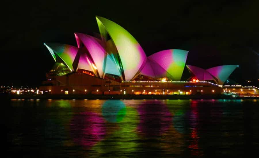 Sydney Harbour: 30 Minute Slow Jet Boat Vivid Cruise - Opera House and Harbour Bridge at night: what you’re actually seeing