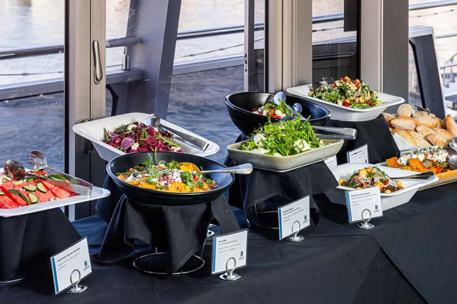 Sydney Harbour Lunch Cruise: 360° Glass Boat Views & Buffet - Upper decks and 360° photos: when to switch from eating to shooting