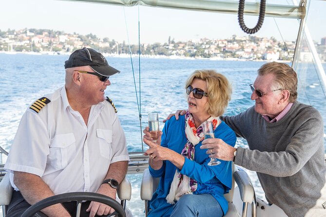 Sydney Harbour Side Restaurant Dinner and Twilight Cruise - The onboard part: sparkling wine, open bar, and Harbour Bridge at your back