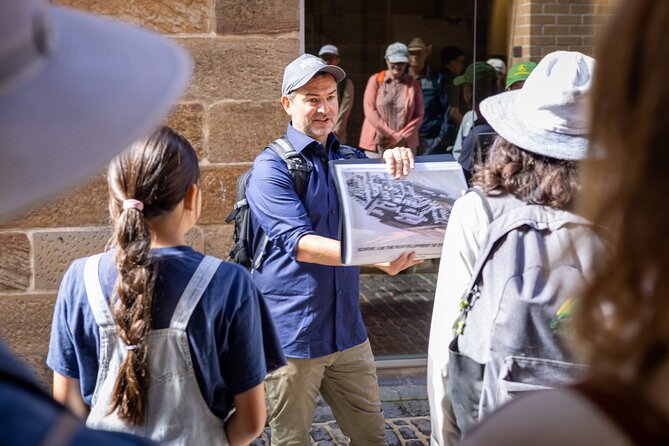 Sydney Origin Story Walk in The Rocks - Foundation Park: sandstone ruins that explain how slums form