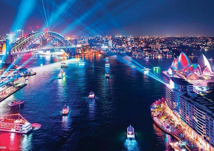 Sydney: "Vivid Sydney" Festival of Light Sightseeing Cruise - Indoor and outdoor viewing decks: staying warm without missing the shot