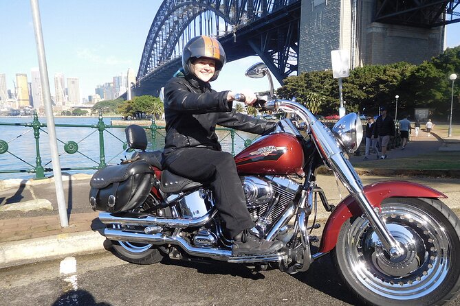 The 3 Bridges Harley Tour - see the main iconic bridges of Sydney on a Harley - Riding Under the Harbour Bridge and Past North Sydney Olympic Pool