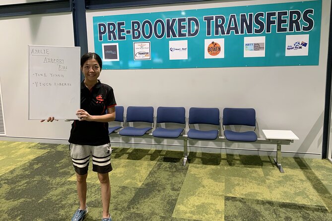 Transfer from Whitsunday Coast Airport One way - How pickup works at Proserpine: name boards and clear meeting hours