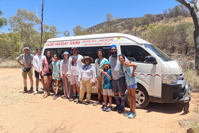 West MacDonnell Ranges Day Trip from Alice Springs - Ochre Pits: white, yellow, and red layers with Arrernte cultural meaning