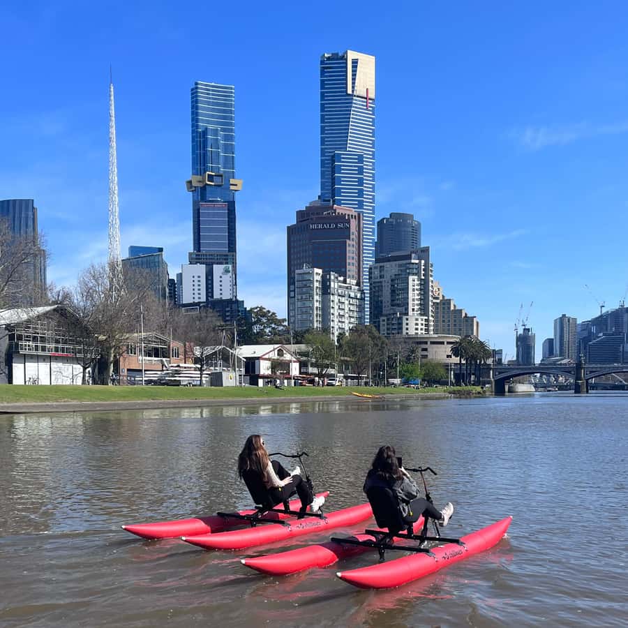 Yarra River, Melbourne Waterbike Tour - Princes Bridge to Federation Square: Flinders Street Station From the Water