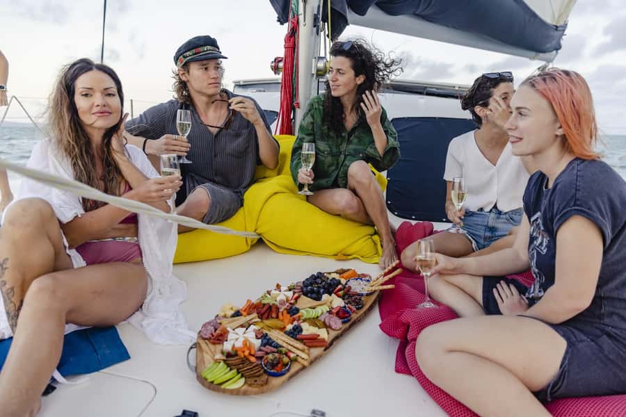 Yeppoon: Sunset Cruise w/ Cheese Platter & Champagne - The cheese platter and deli meats: small meal, big comfort